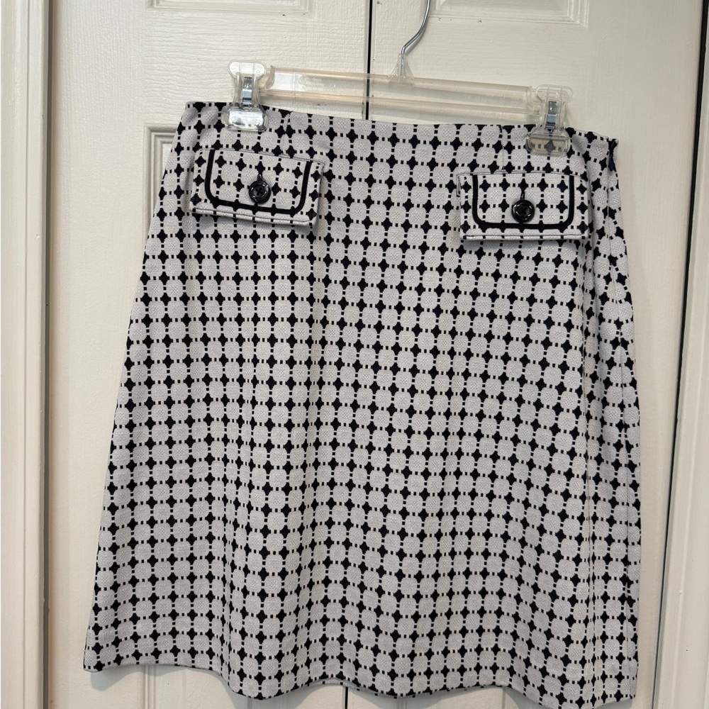 Teatime Skirt in Navy and White